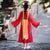 Floral Embroidery Girl's Han Chinese Costume Princess Dress
