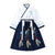 Long Sleeve Floral Embroidery Han Chinese Costume for Kids with Tassels
