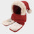Christmas Hat Winter Warm Fur Hood with Neck Scarf & Gloves