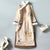 Floral Suede Fur Edge Knee Length Cheongsam Wadded Chinese Dress
