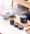 Retro Chinese Black Pottery Teapot & Cups Travel Set
