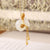 Silk Bag Shape White Jade Pendant Gilding Necklace