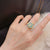 Cloisonne & White Jade Chinese Style Gilding Ring