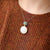 Cloisonne & White Jade Pendant Gilding Necklace