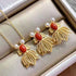 Goldfish Designed Pendant Gilding Necklace