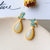 Cloisonne & Jade Chinese Style Gilding Earrings