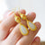 Gilding Prayer Wheel & White Jade Chinese Style Earrings