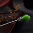 Jade Flower Sterling Silver Retro Chinese Style Hairpin