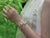 Bamboo Shape Retro Sterling Silver Open Bracelet