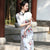 Stretchy Floral Cheongsam Dress Chinese Style Dance Dress