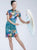 Elegant Floral Cheongsam Dress Chinese Style Dance Costume