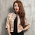 Half Sleeve Open Front Brocade Chinese Style Jacket