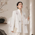 Stand Collar Embroidered Floral Jacket for Women