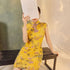 Cheongsam Dress with Jacquard Pattern - Elegant Slim Fit Qipao