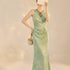 Elegant Chinese Style Qipao Dress for Women Summer Cheongsam Cocktail Party Midi Dress