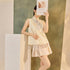 Chinese Style Stand Collar Sleeveless Vest with Pearl Tassel Embroidery