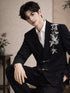 New Chinese Style Groom Tang Suit Wedding Tuxedo Set Men's Stand Collar Jacket