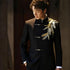 Chinese Traditional Wedding Groom Suit Tang Suit Stand Collar Jacket Set Men's Guofeng Embroidery