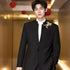 Chinese Style Men's Stand Collar Tang Suit Wedding Groom Tuxedo Set