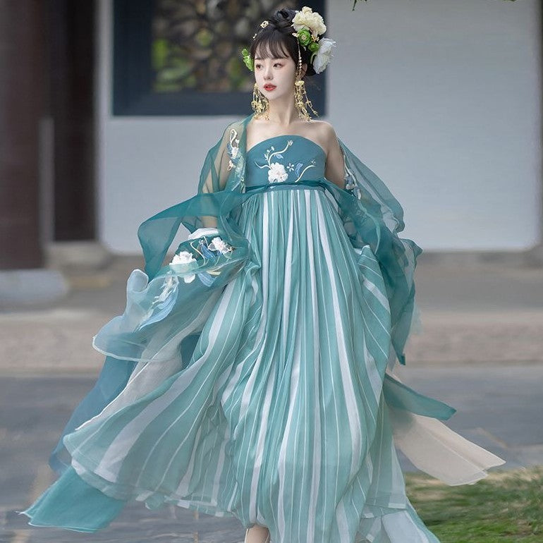 blue hanfu dress Chinese Cosplay Costumes Blue Hanfu Dress