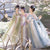 Floral Embroidery Empire Waist Tang-Style Hanfu Dress Wide Sleeves Cosplay