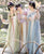 Floral Embroidery Empire Waist Tang-Style Hanfu Dress Wide Sleeves Cosplay