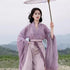 Traditional Chinese Hanfu Dress Set for Women - Wei Jin Style Cross Collar Wide Sleeve Print Ruqun with Cape