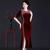 Half Sleeve V Neck Mermaid Velvet Cheongsam Mother Dress with Beading