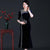 Half Sleeve V Neck Mermaid Velvet Cheongsam Mother Dress with Beading