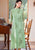 Plus Size Chinese Retro Long Embroidered Dress with Loose Fit and Stand Collar