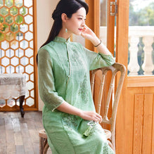 green emerald velvet dress Plus Size Embroidered Elegance Evening Formal Gown -Kiyonna main image 0