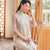 Plus Size Chinese Retro Long Embroidered Dress with Loose Fit and Stand Collar