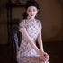 Youthful Plaid Cheongsam Slim-Fit Vintage Qipao for Spring/Summer Elegance