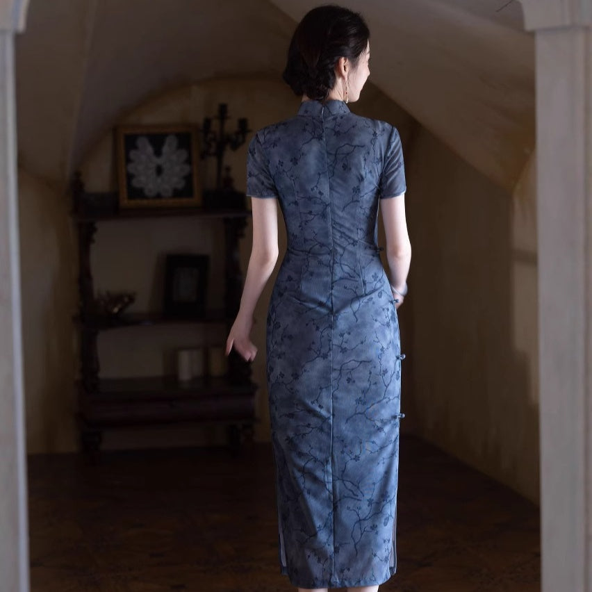 shanghai dress modern Hanfu Modern Classical China Shanghai Dress Retro Jacquard Flower Surface Qipao
