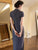 Vintage Plaid Cheongsam – Elegant Republic Style Qipao Dress