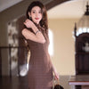 Sleeveless Plaid Cheongsam Elegant Retro Qipao for Petite Women