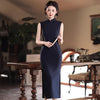 Spring Summer Sleeveless Cheongsam – Elegant Slim Fit Modern Qipao Dress for Petite Women