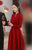 Long Sleeve A-line Knee Length Cheongsam Toasting Dress Wedding Gown
