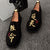Mocasines de los zapatos casuales chinos tradicionales del bordado del rey mono