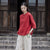 3/4 Sleeve Cotton & Linen Loose Traditional Chinese Blouse