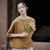 Half Sleeve Round Neck Cotton & Linen Loose Traditional Chinese Blouse