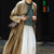 Handcrafted Pleated High-Count Cotton Chinese Style Women's Trench Coat