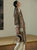 Women's Floral Linen Vintage Trench Coat