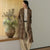 Women's Floral Linen Vintage Trench Coat