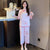 2-pieces Silk Blend Chinese Style Loungewear Floral Sleepwear Bathrobe