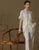 Chinese-Style Ice Silk Jacquard Women’s Pajama Set – Breathable Short Sleeve & Long Pants