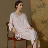 New Chinese-Style Jacquard Ice Silk Pajama Set – Elegant Lounge Wear, Suitable for Outdoors