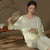 New Chinese-Style Jacquard Ice Silk Pajama Set – Elegant Lounge Wear, Suitable for Outdoors