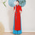 Floral Embroidery Cheongsam Top Vietnamese Ao Dai Dress includes Loose Pants