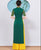 Half Sleeve Mandarin Collar Cheongsam Top Vietnamese Ao Dai Dress